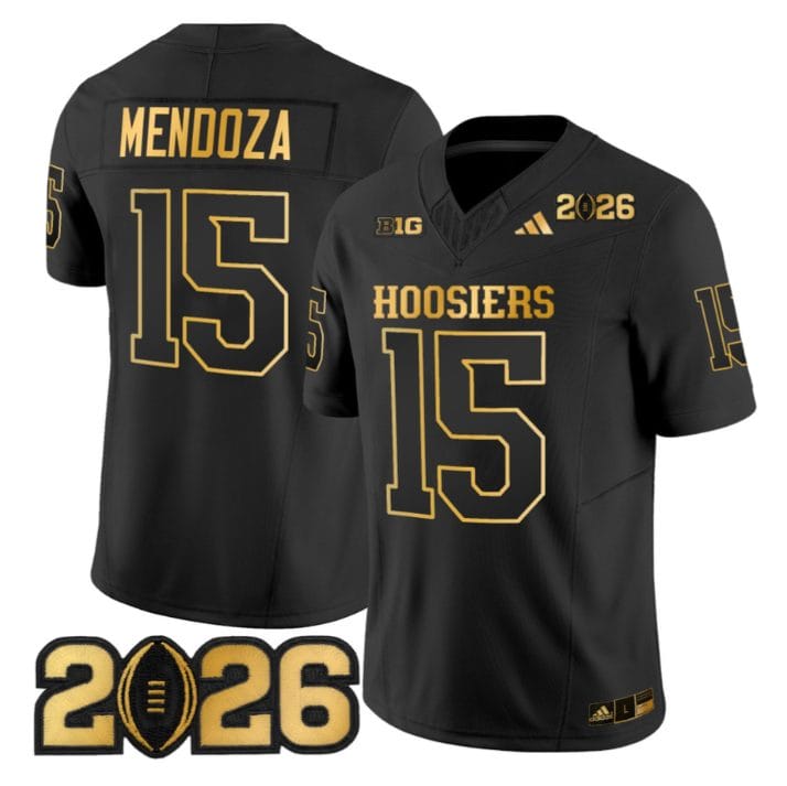 Alternative view of Fernando Mendoza Jersey #15 Indiana Hoosiers 2026 CFP Final Patch Stitched