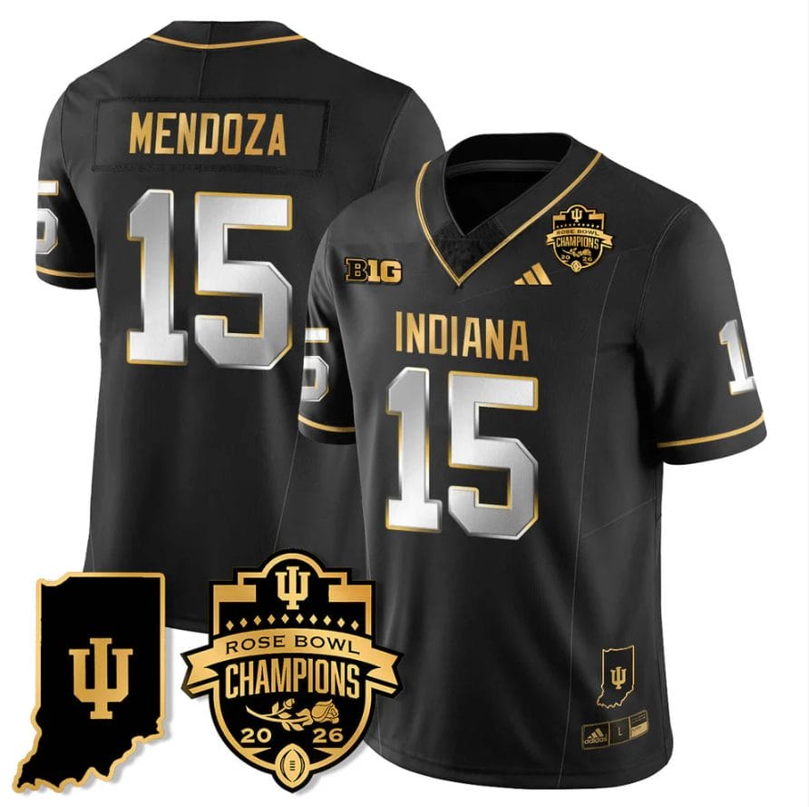 Fernando Mendoza Jersey #15 Indiana Hoosiers 2026 Rose Bowl Champions Stitched - Image 3