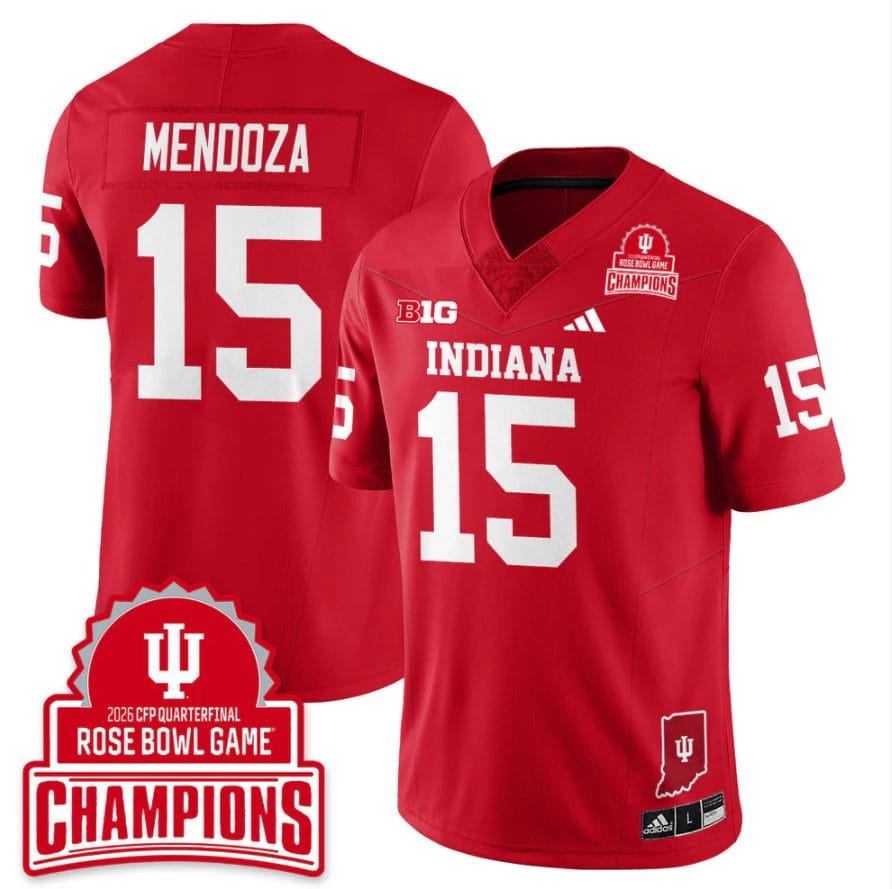 Fernando Mendoza Jersey #15 Indiana Hoosiers 2026 Rose Bowl Game Champions Stitched - Image 3