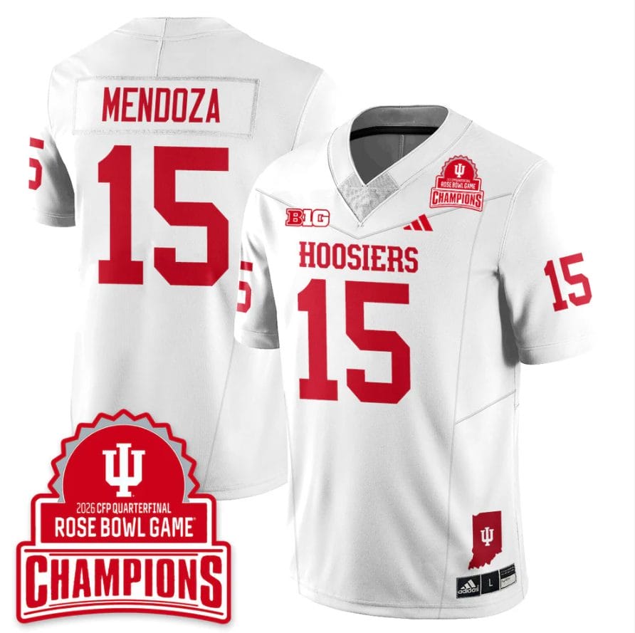 Fernando Mendoza Jersey #15 Indiana Hoosiers 2026 Rose Bowl Game Champions Stitched - Image 4