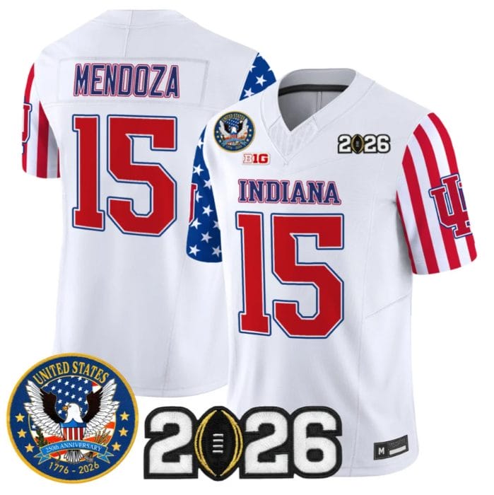 Fernando Mendoza Jersey #15 Indiana Hoosiers America 250 Edition 2026 CFP Stitched - Image 3