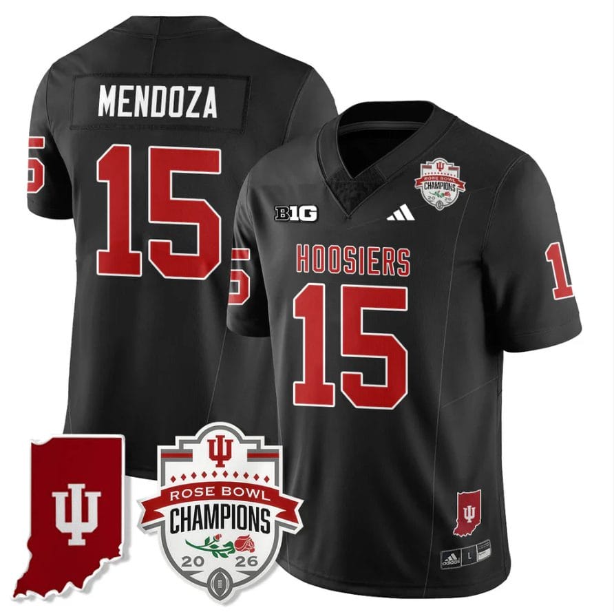 Alternative view of Fernando Mendoza Jersey #15 Indiana Hoosiers Rose Bowl Champions Stitched