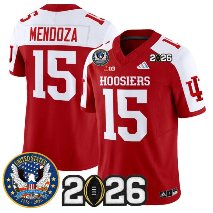 Fernando Mendoza Jersey #15 Indiana Hoosiers United States 250th 2026 Stitched - Image 3