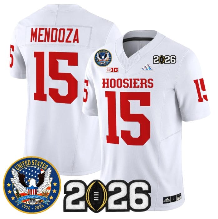 Fernando Mendoza Jersey #15 Indiana Hoosiers United States 250th 2026 Stitched - Image 5