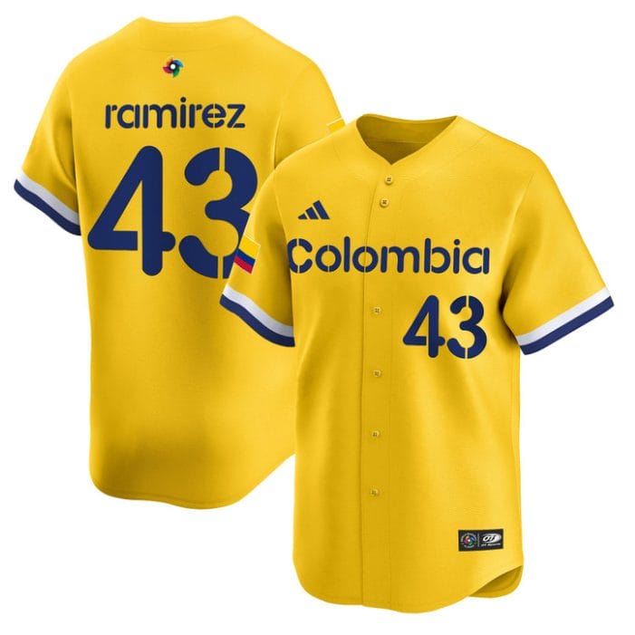 Alternative view of Harold Ramirez Jersey #43 Colombia 2026 World Baseball Classic Stitched