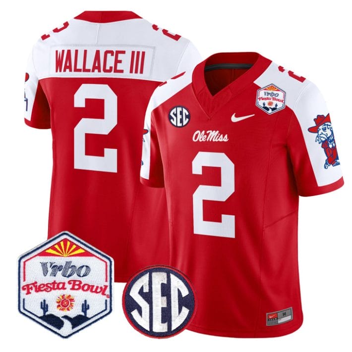 Harrison Wallace III Jersey #2 Ole Miss Rebels 2026 Fiesta Bow Stitched - Image 3