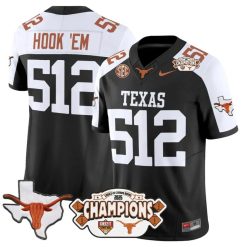 Hook 'Em Jersey #512 Texas 2025 State Map Citrus Bowl Champions Stitched