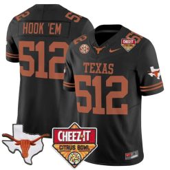 Alternative view of Hook 'Em Jersey #512 Texas Longhorns 2025 State Map Citrus Bowl Stitched