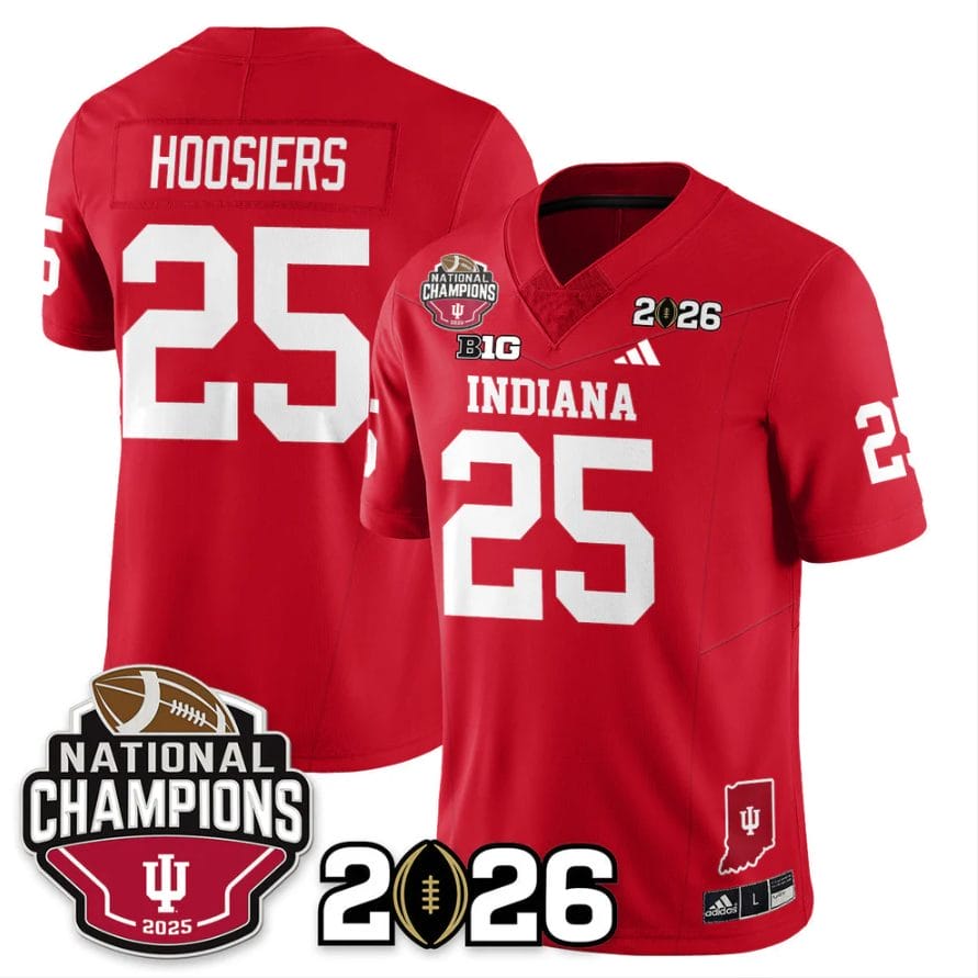Hoosiers Jersey #24 Indiana Hoosiers 2025 National Champions V3 Stitched - Image 4