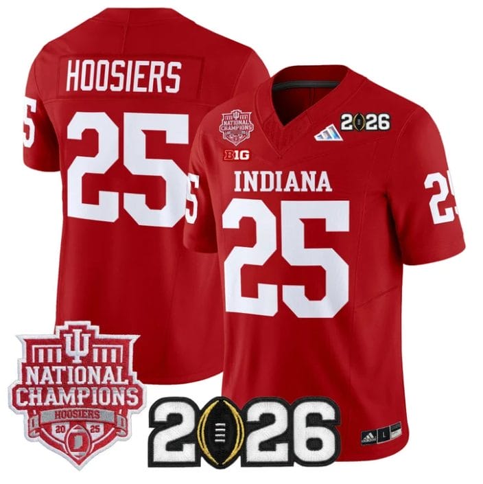 Hoosiers Jersey #25 Hoosiers 2025 National Champions 2026 Patch Stitched - Image 4