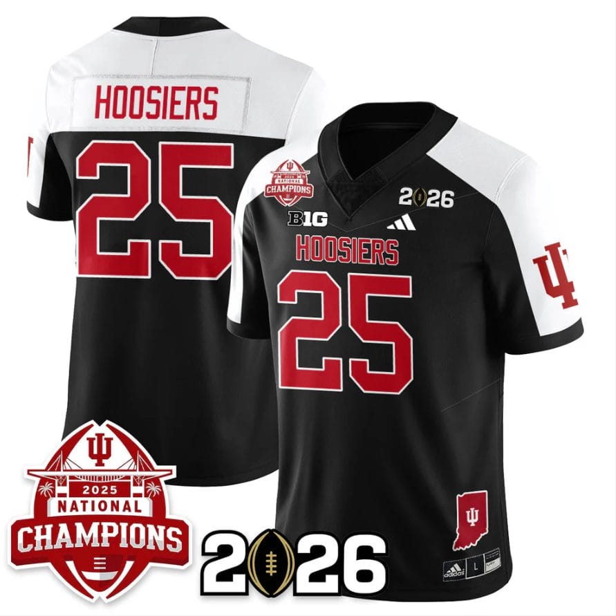 Hoosiers Jersey #25 Indiana Hoosiers 2025 National Champions V2 Stitched