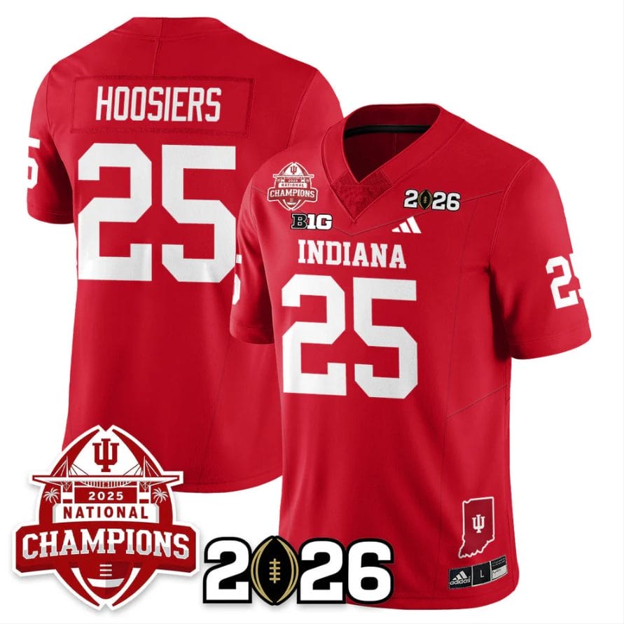 Hoosiers Jersey #25 Indiana Hoosiers 2025 National Champions V2 Stitched - Image 4