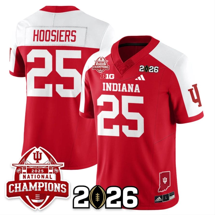 Hoosiers Jersey #25 Indiana Hoosiers 2025 National Champions V2 Stitched - Image 3