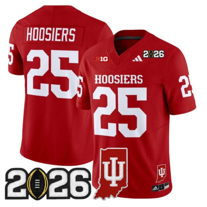 Hoosiers Jersey #25 Indiana Hoosiers 2026 CFP Final Indiana State Stitched - Image 4