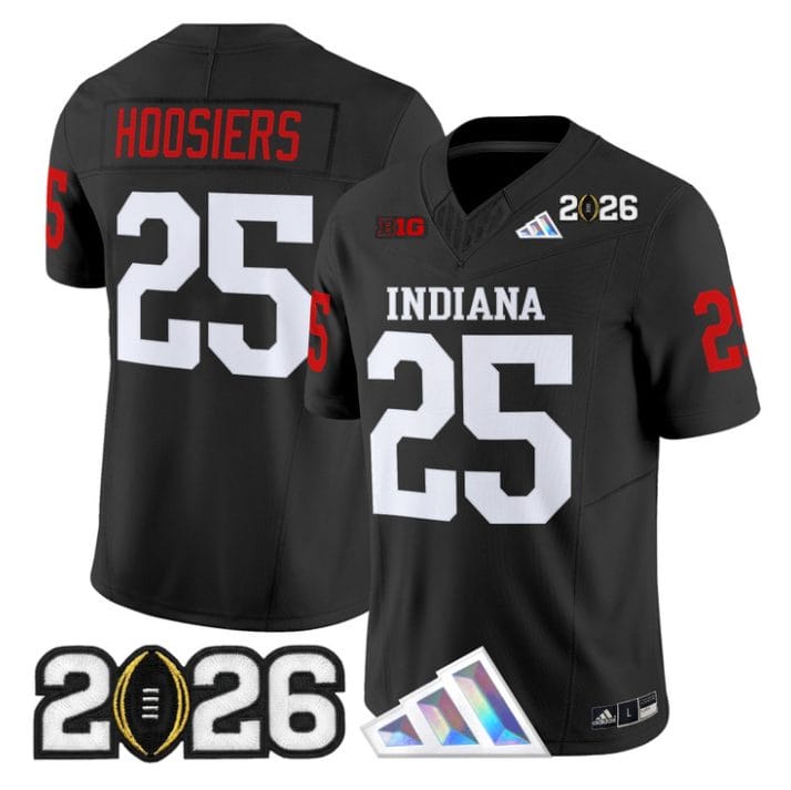 Alternative view of Hoosiers Jersey #25 Indiana Hoosiers 2026 CFP Final V3 Stitched