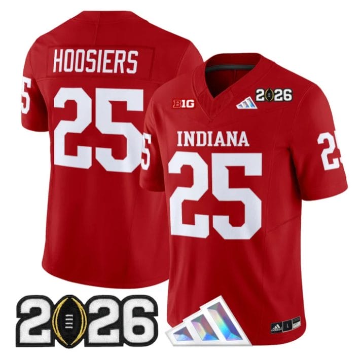 Hoosiers Jersey #25 Indiana Hoosiers 2026 CFP Final V3 Stitched - Image 4