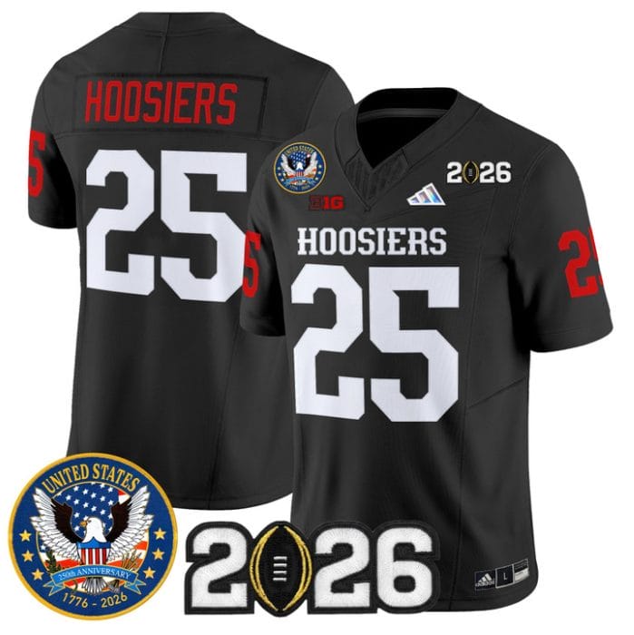 Alternative view of Hoosiers Jersey #25 Indiana Hoosiers United States 250th 2026 Stitched