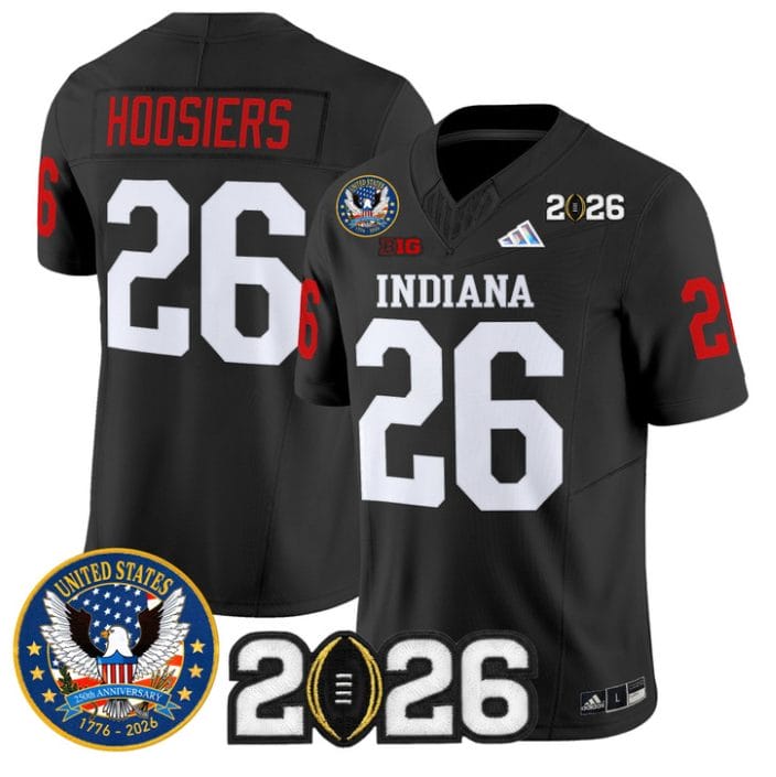 Alternative view of Hoosiers Jersey #26 Hoosiers United States 250th Patch V2 Stitched