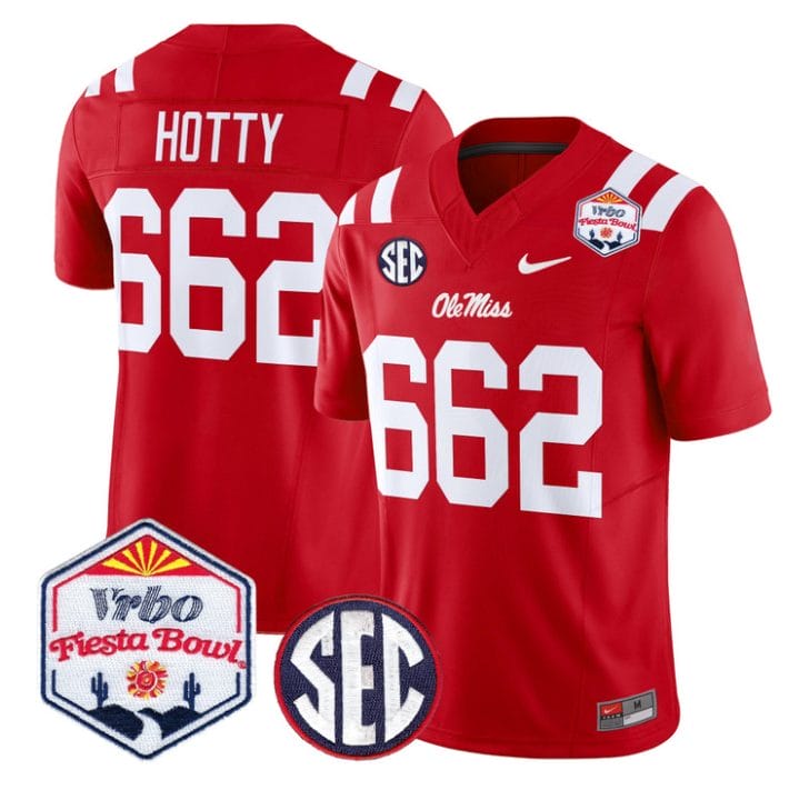 Hotty Jersey #662 Ole Miss Rebels 2026 Fiesta Bow Patch Stitched - Image 4