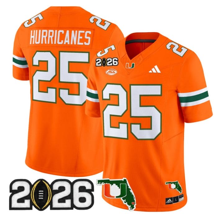 Hurricanes Jersey #25 Miami Hurricanes 2026 CFP Final Florida Stitched - Image 4