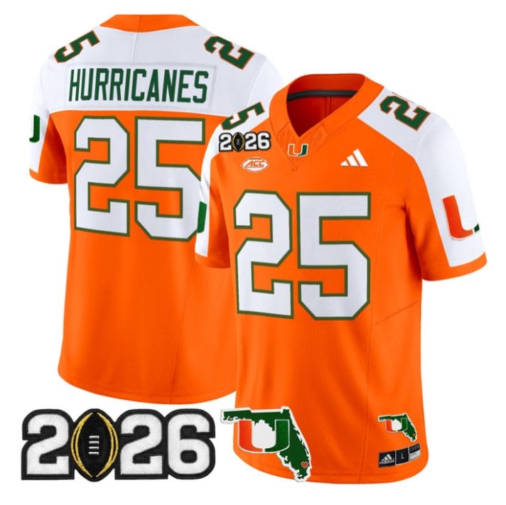 Hurricanes Jersey #25 Miami Hurricanes 2026 CFP Final Florida Stitched - Image 3