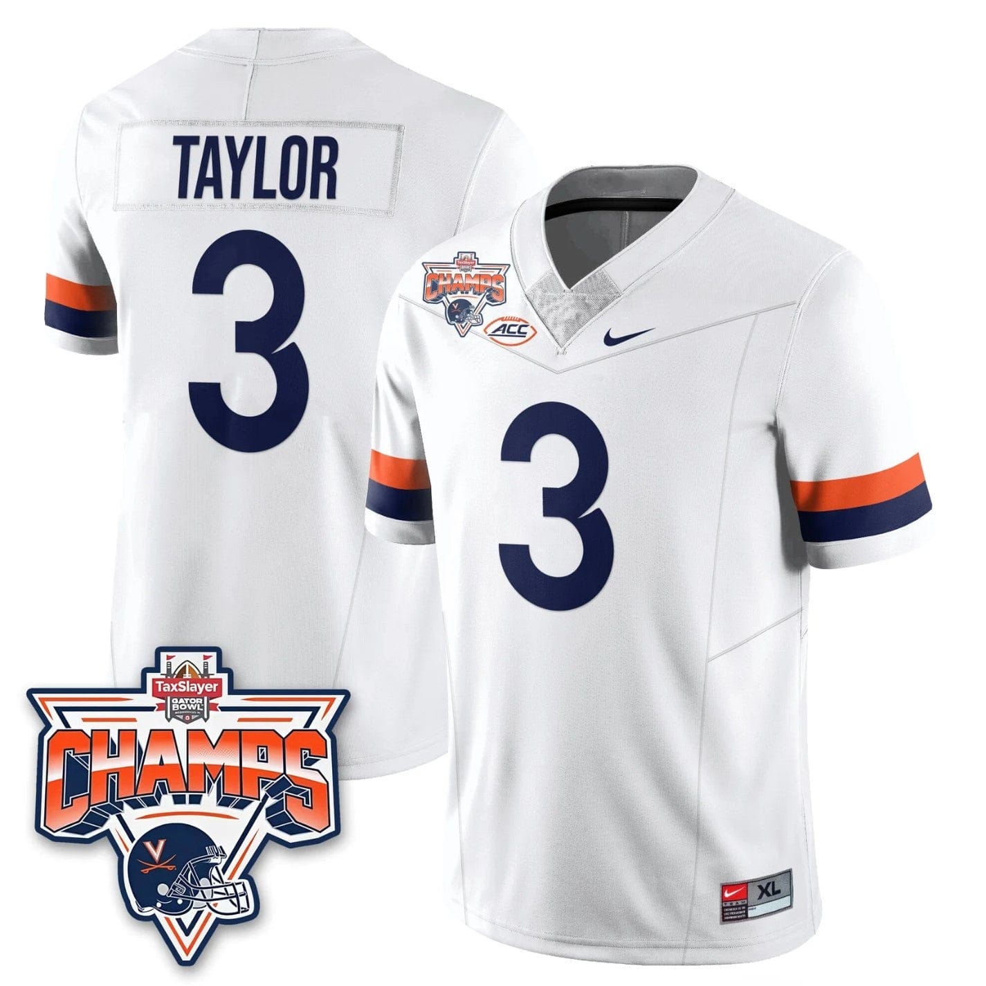 J'Mari Taylor Jersey #3 Virginia Cavaliers 2025 Gator Bowl Champions Stitched - Image 4
