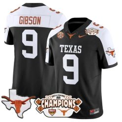 Jerrick Gibson Jersey #9 Texas 2025 State Map Citrus Bowl Champions Stiched