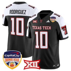 Jacob Rodriguez Jersey #10 Texas Tech 2025 Orange Bowl Patch V2 Stitched