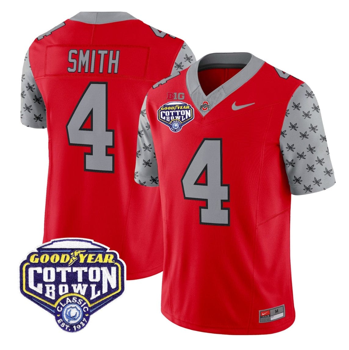 Jeremiah Smith Jersey #4 Ohio State 2025 Cotton Bowl Patch Stitched - Image 4
