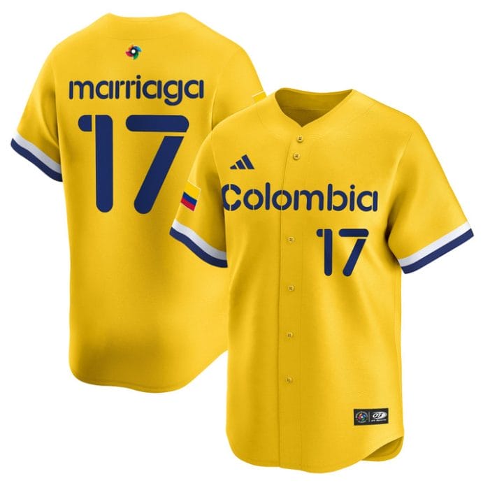 Alternative view of Jesús Marriaga Jersey #17 Colombia 2026 World Baseball Classic Stitched