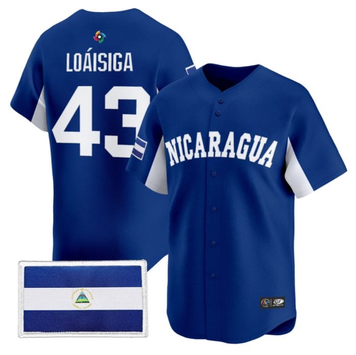 Jonathan Loáisiga Jersey #43 Team Nicaragua 2026 World Baseball Stitched