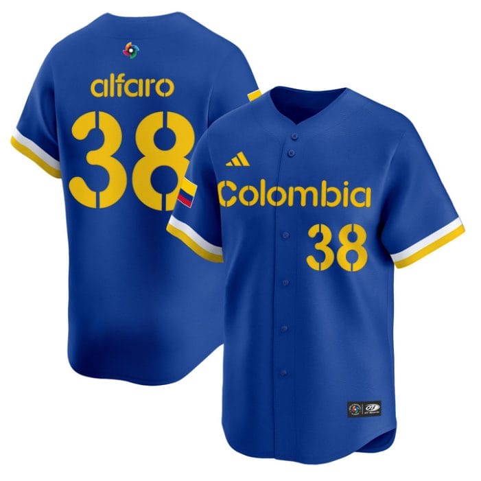 Jorge Alfaro Jersey #38 Colombia 2026 World Baseball Classic Stitched