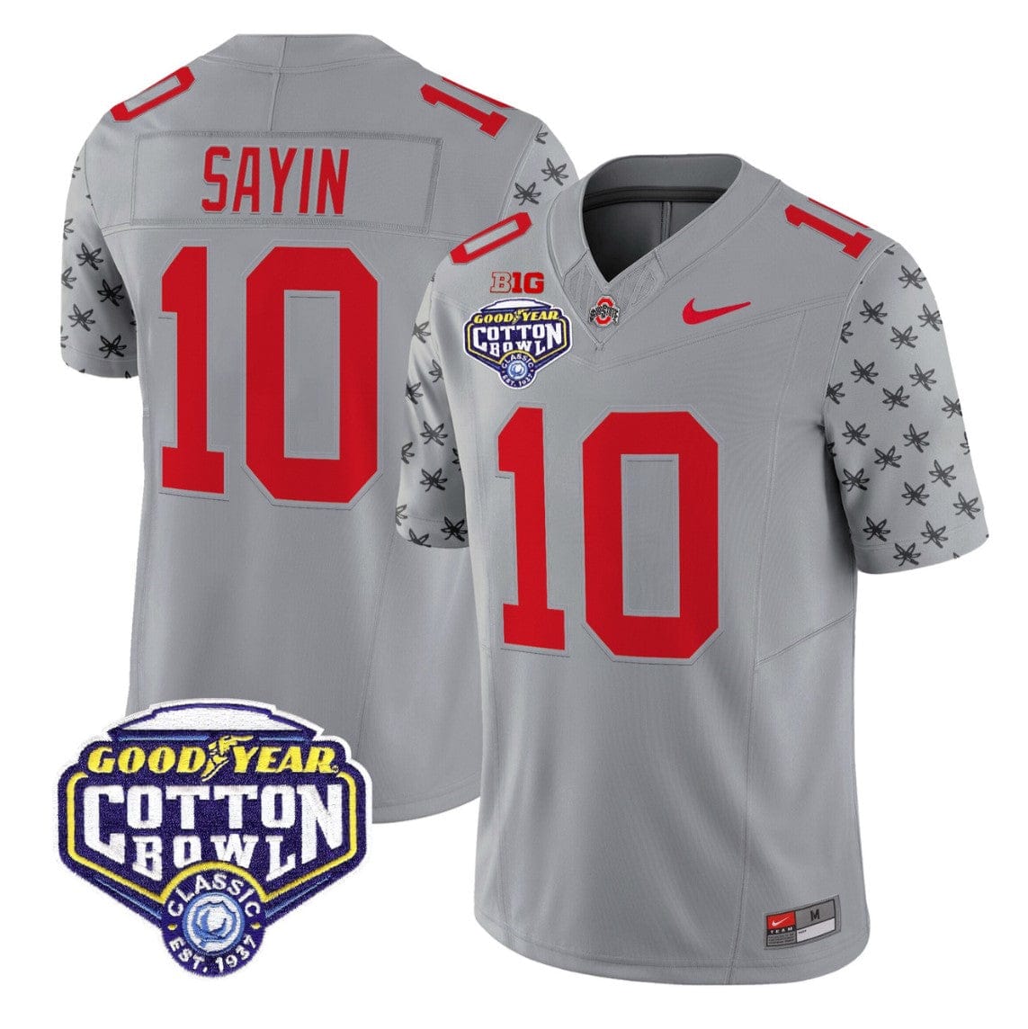 Julian Sayin Jersey #10 Ohio State 2025 Cotton Bowl Patch Stitched - Image 3