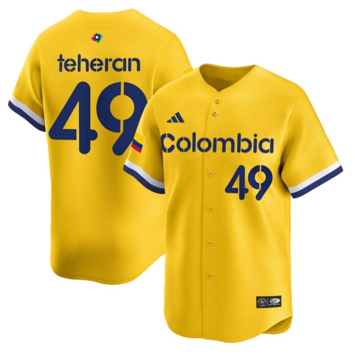 Alternative view of Julio Teheran Jersey #49 Colombia 2026 World Baseball Classic Stitched