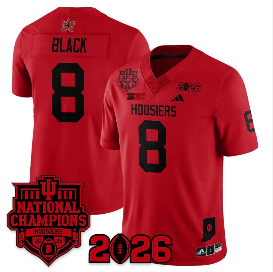 Kaelon Black Jersey #8 Hoosiers Stranger Things 2025 Champions Stitched - Image 3