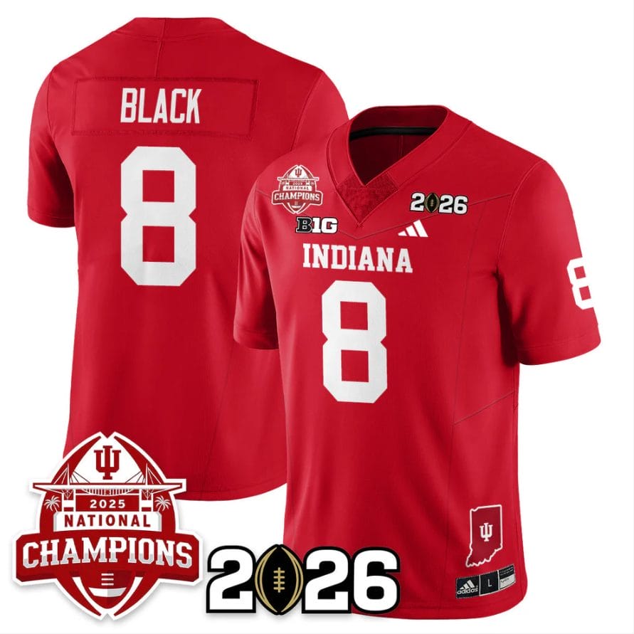 Kaelon Black Jersey #8 Indiana Hoosiers 2025 National Champions V2 Stitched - Image 4