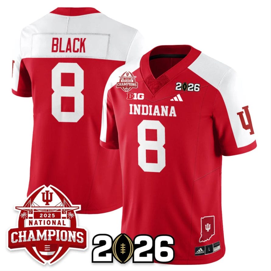 Kaelon Black Jersey #8 Indiana Hoosiers 2025 National Champions V2 Stitched - Image 3