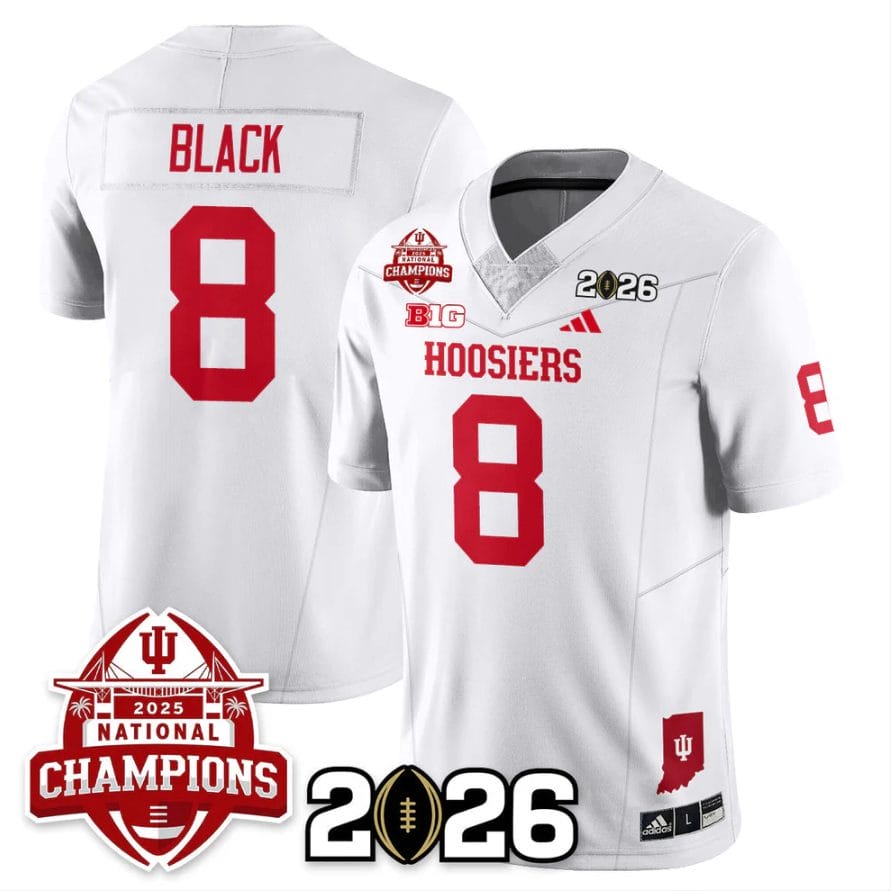 Kaelon Black Jersey #8 Indiana Hoosiers 2025 National Champions V2 Stitched - Image 5