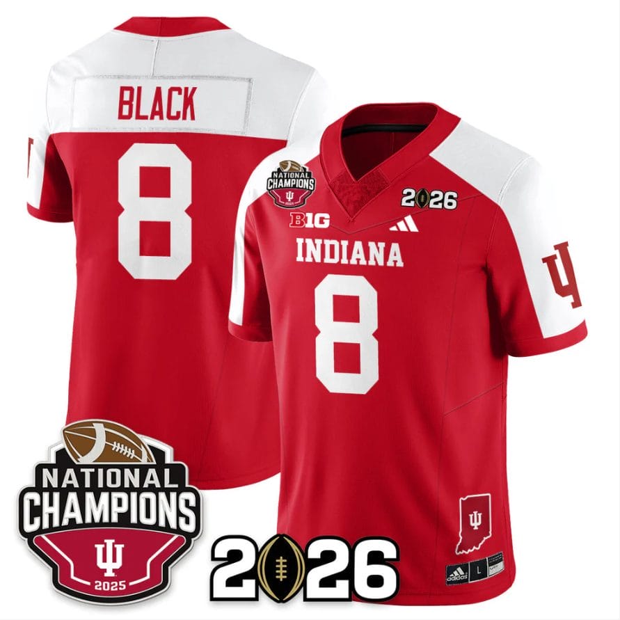 Kaelon Black Jersey #8 Indiana Hoosiers 2025 National Champions V3 Stitched - Image 3