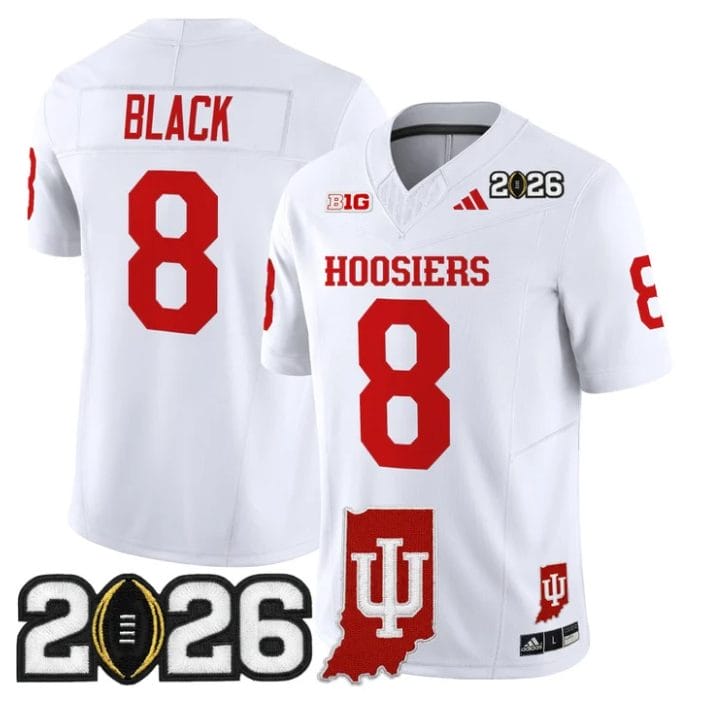Kaelon Black Jersey #8 Indiana Hoosiers 2026 CFP Final Indiana State Stitched - Image 5