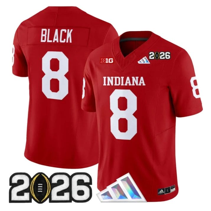 Kaelon Black Jersey #8 Indiana Hoosiers 2026 CFP Final V3 Stitched - Image 4