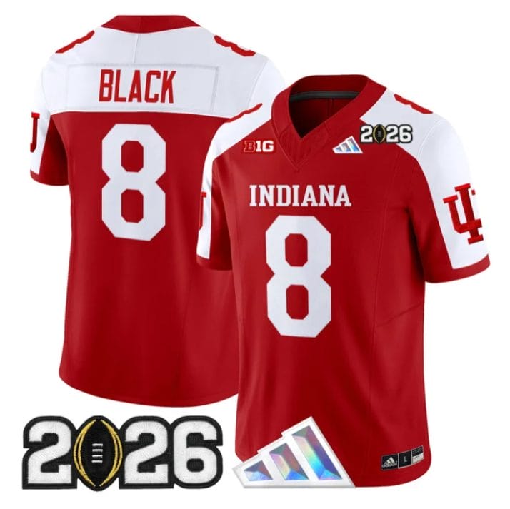 Kaelon Black Jersey #8 Indiana Hoosiers 2026 CFP Final V3 Stitched - Image 3