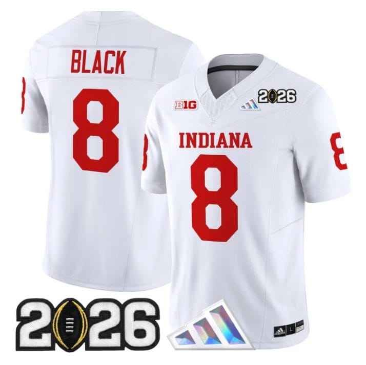 Kaelon Black Jersey #8 Indiana Hoosiers 2026 CFP Final V3 Stitched - Image 5