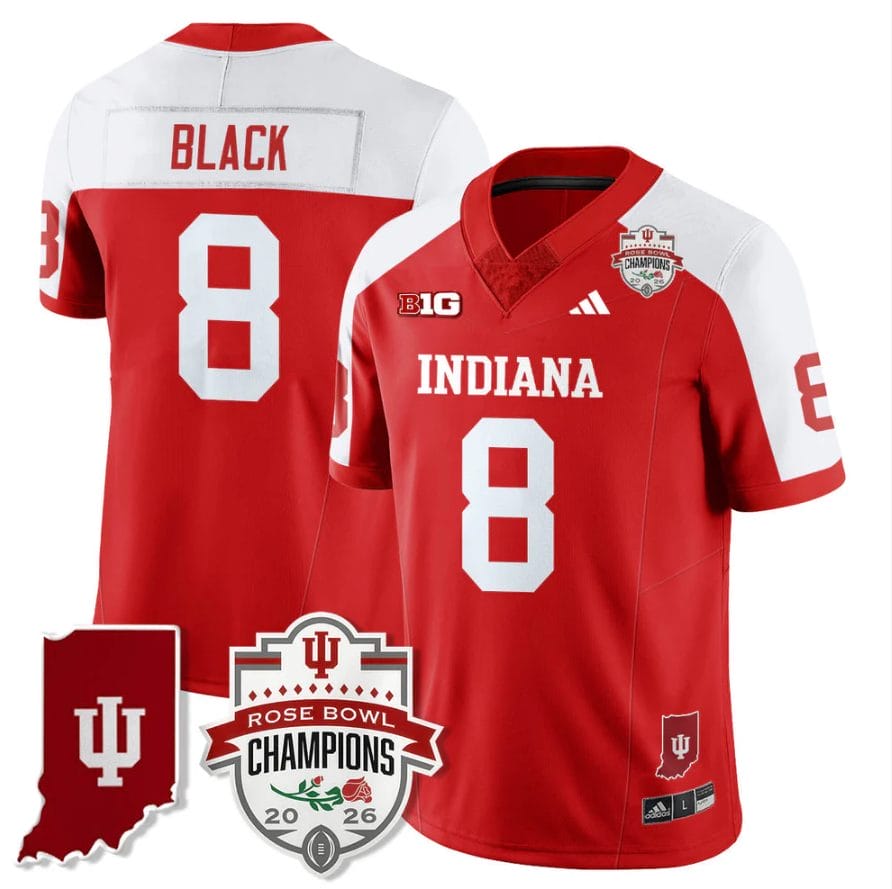 Kaelon Black Jersey #8 Indiana Hoosiers Rose Bowl Champions Stitched