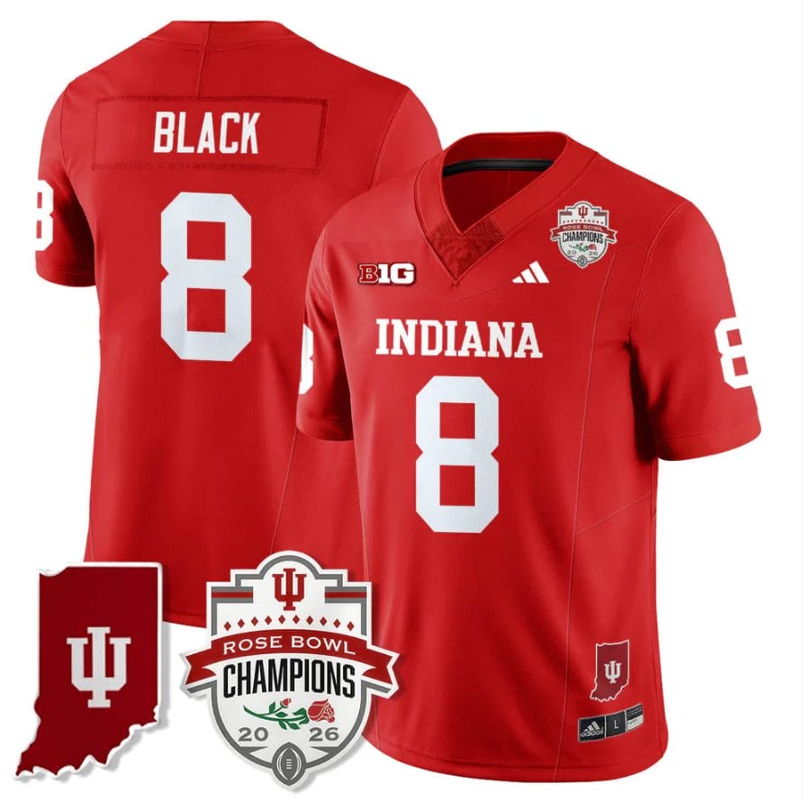 Kaelon Black Jersey #8 Indiana Hoosiers Rose Bowl Champions Stitched - Image 3