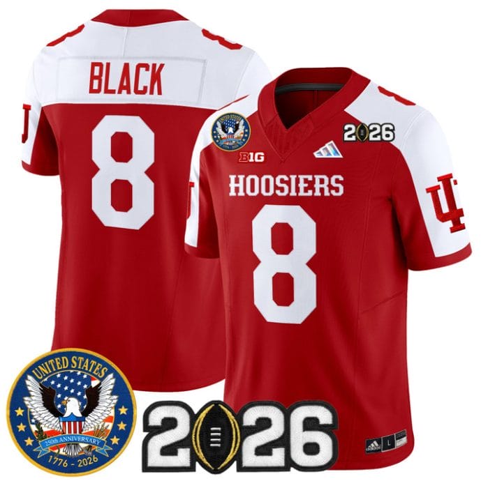 Alternative view of Kaelon Black Jersey #8 Indiana Hoosiers United States 250th 2026 Stitched