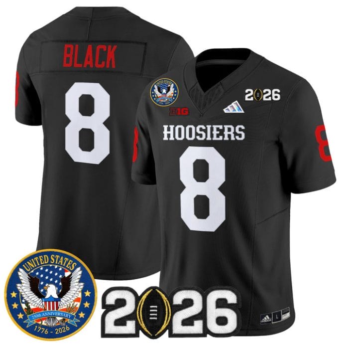 Kaelon Black Jersey #8 Indiana Hoosiers United States 250th 2026 Stitched - Image 4