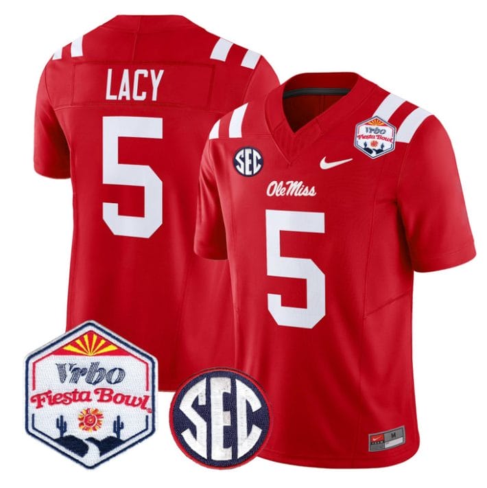 Kewan Lacy Jersey #5 Ole Miss Rebels 2026 Fiesta Bow Vapor Stitched - Image 4