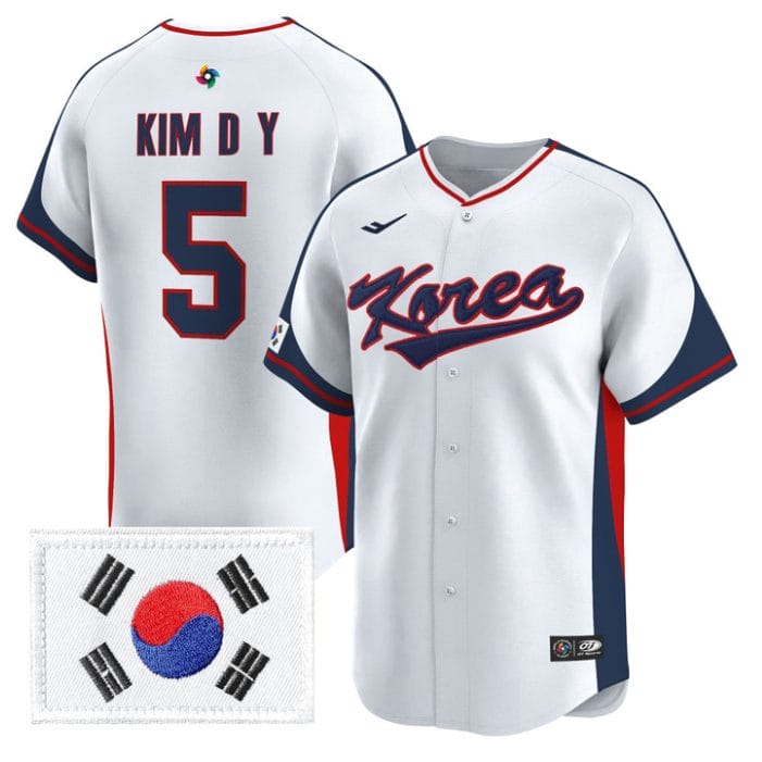 Alternative view of Kim Do-yeong Jersey #5 Team Korea 2026 World Baseball Classic Stitched