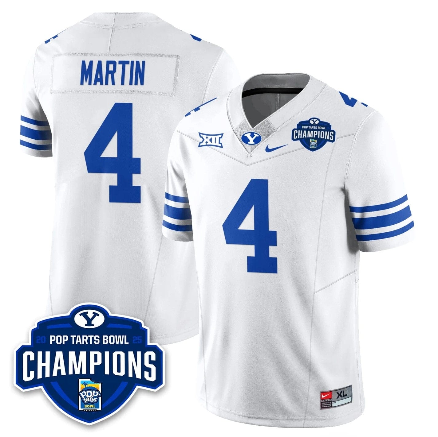 LJ Martin Jersey #4 BYU Cougars 2025 Pop-Tarts Bowl Champions Stitched - Image 5